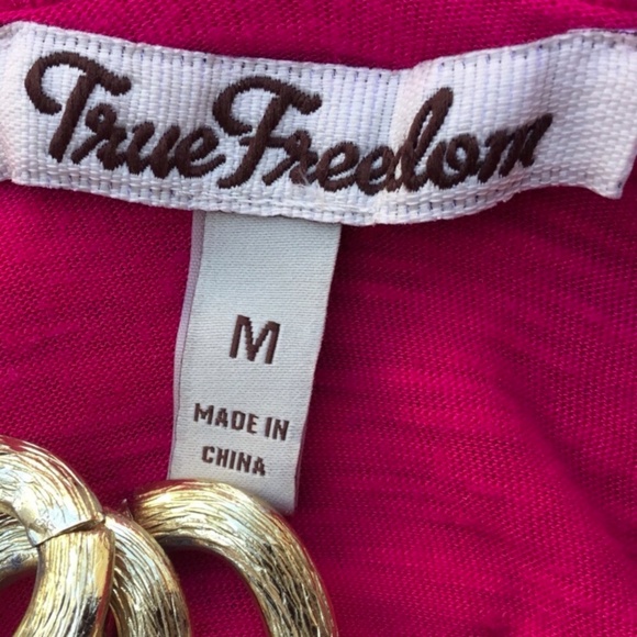 True Freedom Pink Layered Tibal Motif Sun Dress - Picture 6 of 7